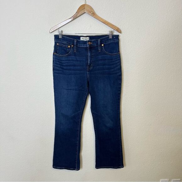 Madewell Kick Out Crop Jeans Colleton Wash Dark Wash Women’s Size 30 - Picture 2 of 6